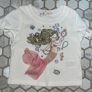 BabySara Short Sleeve Girls Mermaid T-Shirt 18 Months